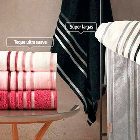 Kit de 10 Toallas Super Bañera de Alta Suavidad y Absorción + 5 Toallas de Rostro