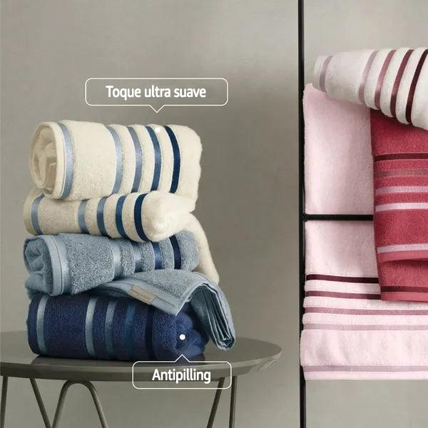 Kit de 10 Toallas Super Bañera de Alta Suavidad y Absorción + 5 Toallas de Rostro