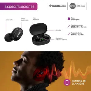Auriculares Suzuki TWS Negro