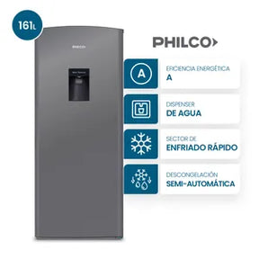 Heladera Cíclica Philco One Door Plata 161Lts