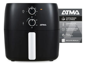 Freidora De Aire Atma Fr60mabp 1300 W 6.5 L Con Temporizador