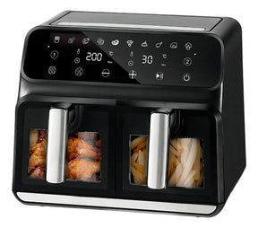 Freidora de Aire Novohome Digital 8Lts Doble Canastos 4+4 1700W NH-AF DUAL 100W