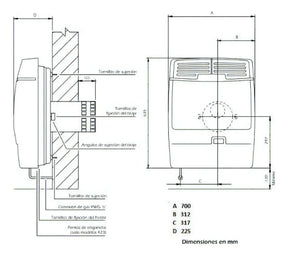 Calefactor Volcan 5700 Tiro Balanceado 46316v GAS NATURAL